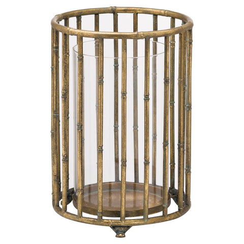 Large Metallic Bamboo Lantern Accessories Hill Interiors 