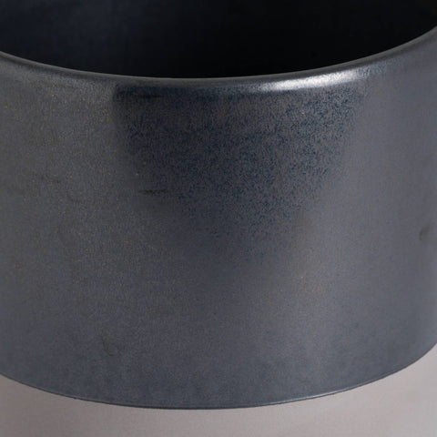 Large Metallic Grey Ceramic Planter Accessories Hill Interiors 