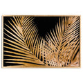 Large Metallic Palm Glass Image In Gold Frame Accessories Hill Interiors 