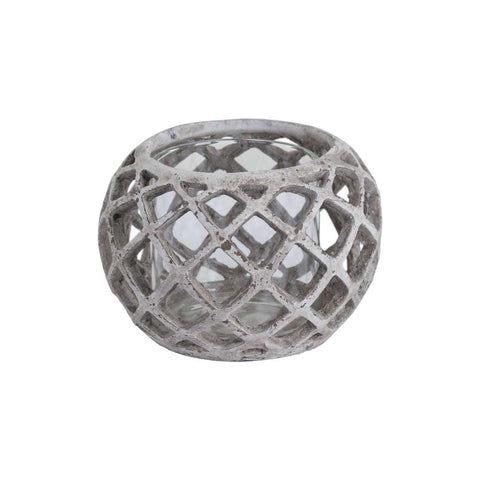Large Round Ceramic Lattice Hurricane Lantern Accessories Hill Interiors 