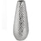 Large Silver Ceramic Bulb Vase in Dimple Effect Accessories Hill Interiors 