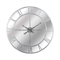 Large Silver Foil Mirrored Wall Clock Accessories Hill Interiors 