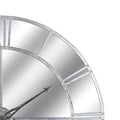 Large Silver Foil Mirrored Wall Clock Accessories Hill Interiors 