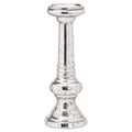 Large Silver Metallic Glass Candle Stand Accessories Hill Interiors 