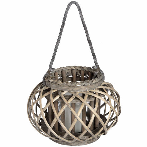 Large Wicker Basket Lantern Accessories Hill Interiors 