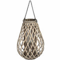 Large Wicker Bulbous Lantern Accessories Hill Interiors 