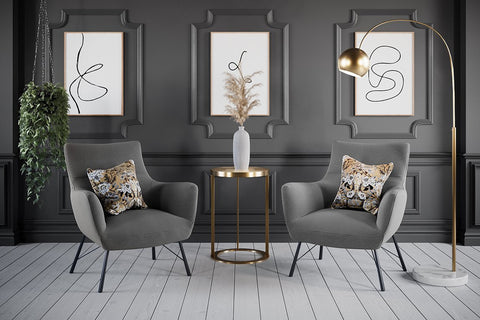 Lawson Armchair - Light Grey Armchairs Distinction Furniture 