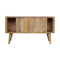 Leaf Embossed Resin Solid Wood Cabinet Living Artisan Furniture 