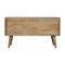 Leaf Embossed Resin Solid Wood Cabinet Living Artisan Furniture 