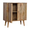 Leaf Embossed Resin Solid Wood Cabinet Living Artisan Furniture 