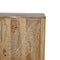 Leaf Embossed Resin Solid Wood Cabinet Living Artisan Furniture 