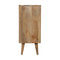 Leaf Embossed Resin Solid Wood Cabinet Living Artisan Furniture 