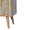 Leaf Embossed Resin Solid Wood Cabinet Living Artisan Furniture 