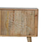 Leaf Embossed Resin Solid Wood Cabinet Living Artisan Furniture 