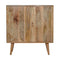 Leaf Embossed Resin Solid Wood Cabinet Living Artisan Furniture 