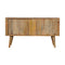 Leaf Embossed Resin Solid Wood Cabinet Living Artisan Furniture 