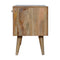 Leaf Embossed Resin Solid Wood Cabinet Living Artisan Furniture 