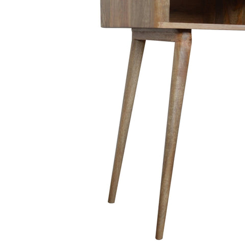 Leaf Embossed Resin Solid Wood Writing Desk Living Artisan Furniture 
