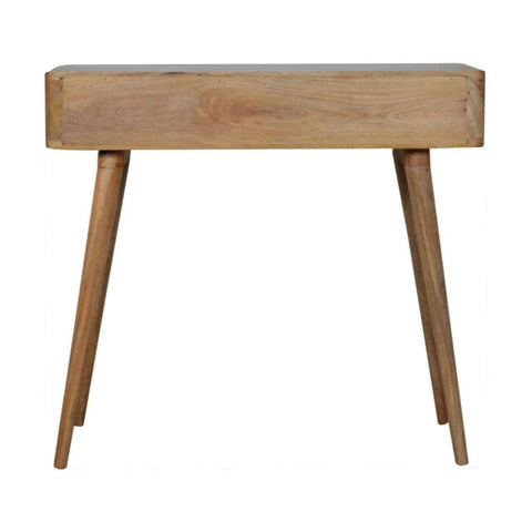 Leaf Embossed Resin Solid Wood Writing Desk Living Artisan Furniture 