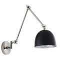 Lehal Wall Light Polished Nickel and Black Lighting Regency Studio 