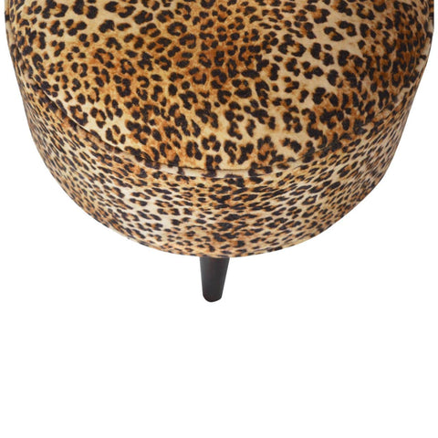 Leopard Nordic Style Footstool Living Artisan Furniture 