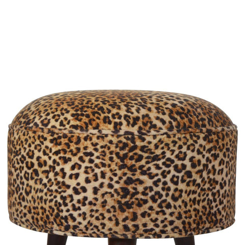 Leopard Nordic Style Footstool Living Artisan Furniture 