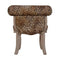Leopard Print Studded Chair with Cabriole Legs Living Artisan Furniture 