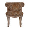 Leopard Print Studded Chair with Cabriole Legs Living Artisan Furniture 