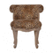 Leopard Print Studded Chair with Cabriole Legs Living Artisan Furniture 