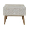 Light Taupe Floral Bone Inlay Coffee Table Living Artisan Furniture 