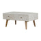 Light Taupe Floral Bone Inlay Coffee Table Living Artisan Furniture 