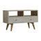 Light Taupe Floral Bone Inlay Media Unit Living Artisan Furniture 