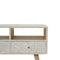 Light Taupe Floral Bone Inlay Media Unit Living Artisan Furniture 