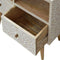Light Taupe Floral Bone Inlay Media Unit Living Artisan Furniture 