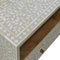 Light Taupe Floral Bone Inlay Media Unit Living Artisan Furniture 