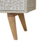 Light Taupe Floral Bone Inlay Media Unit Living Artisan Furniture 