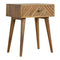 Line Carving Bedside Sleeping Artisan Furniture 