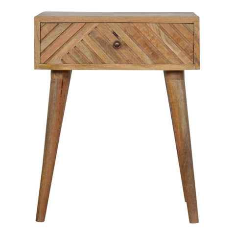 Line Carving Bedside Sleeping Artisan Furniture 