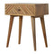 Line Carving Bedside Sleeping Artisan Furniture 