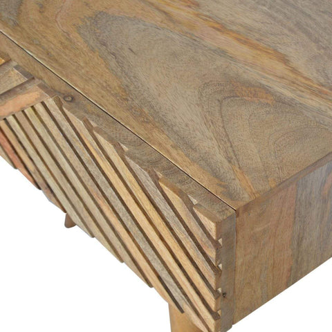 Line Carving Console Table Living Artisan Furniture 