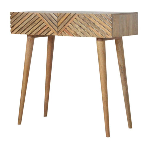 Line Carving Console Table Living Artisan Furniture 