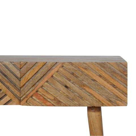 Line Carving Console Table Living Artisan Furniture 