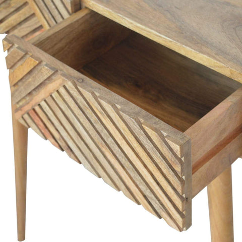Line Carving Console Table Living Artisan Furniture 