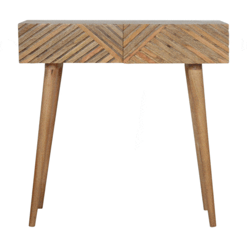 Line Carving Console Table Living Artisan Furniture 