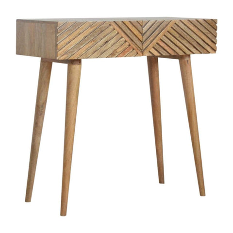 Line Carving Console Table Living Artisan Furniture 