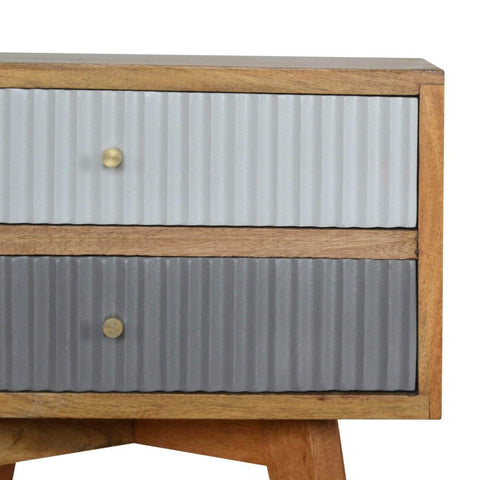 Line Grey Painted Bedside Sleeping Artisan Furniture 