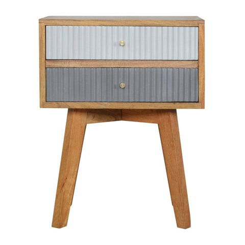 Line Grey Painted Bedside Sleeping Artisan Furniture 
