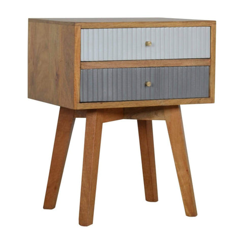 Line Grey Painted Bedside Sleeping Artisan Furniture 