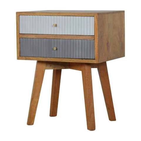 Line Grey Painted Bedside Sleeping Artisan Furniture 