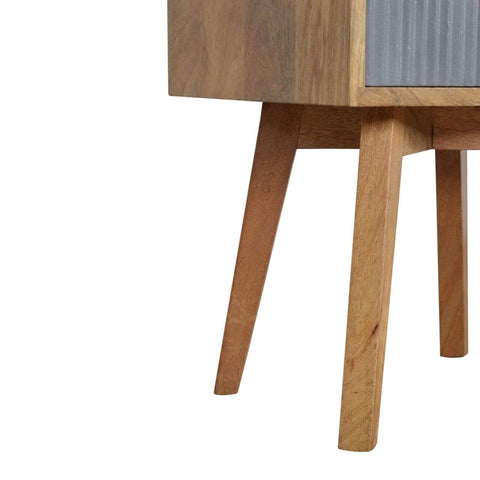 Line Grey Painted Bedside Sleeping Artisan Furniture 